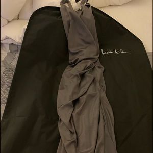 Nicole Miller silver Metallic dress